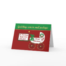 New baby Christmas card Love God