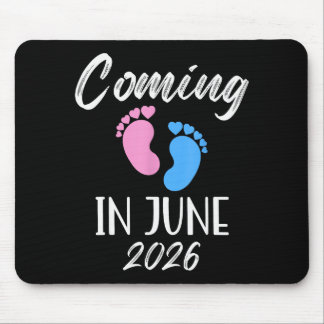 New Baby Coming In June 2026 Funny Baby Shower Boy Mouse Pad