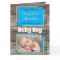 New Baby congratulations photo rustic blue