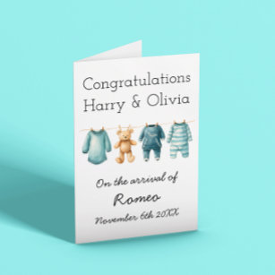New Baby Customisable Congratulations  Card