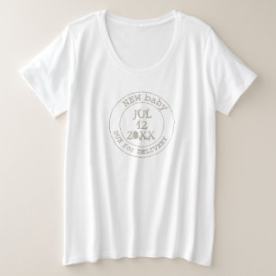 New Baby delivery postage stamp maternity tee