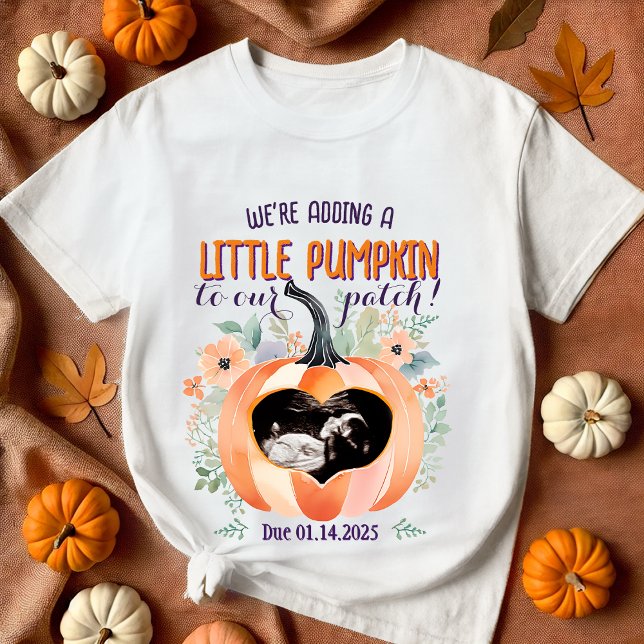 New Baby Fall Pumpkin Pregnancy Reveal Ultrasound T-Shirt (Creator Uploaded)