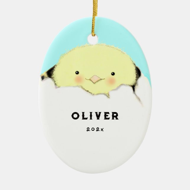 New Baby First Christmas Ceramic Tree Decoration (Front)