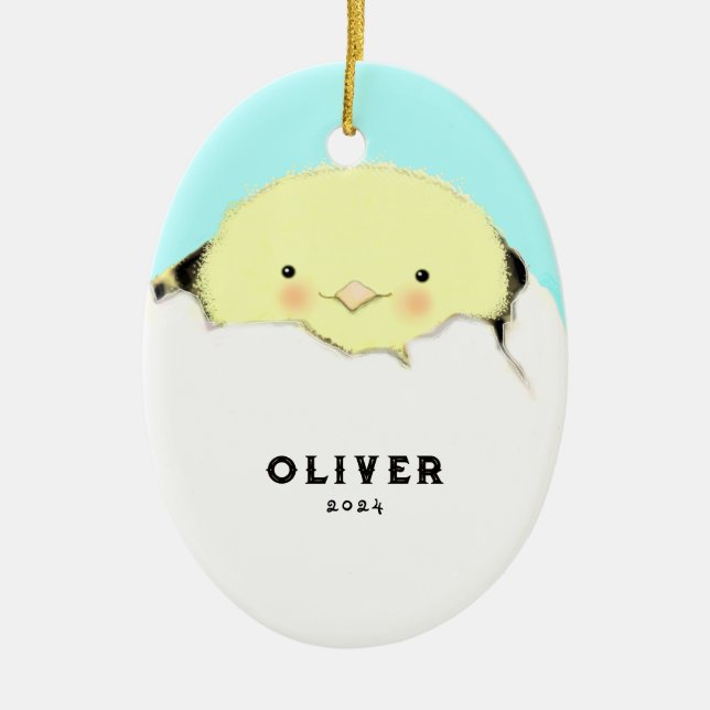 New Baby First Christmas Ceramic Tree Decoration (Front)