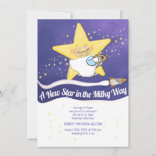 New Baby Flat Announcement Card