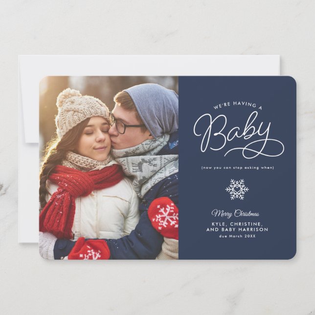 New Baby Funny Christmas Pregnancy Announcement (Front)