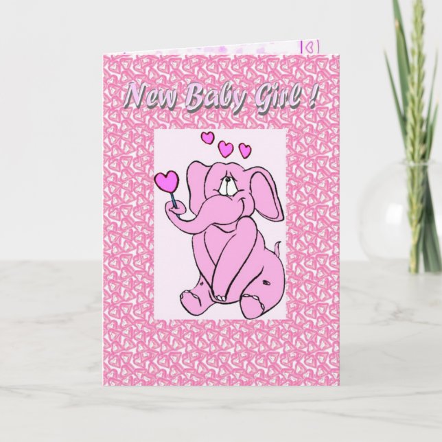 New Baby Girl Announcement (Front)