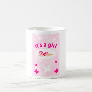 New Baby Girl Announcement Coffee Mug