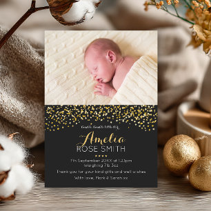 New baby girl announcement/thank you card