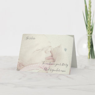 New baby girl card