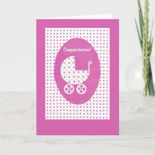 New Baby Girl Congratulations Card