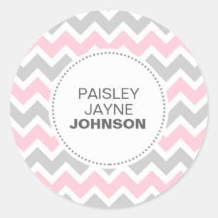 New baby GIRL NAME announcement envelope seal