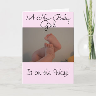 New Baby Girl on the Way Congratulations Card