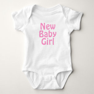 New Baby Girl. Pretty Pink. Custom Bodysuit