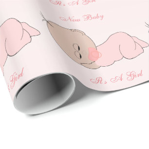 New Baby Girl Wrapping Paper