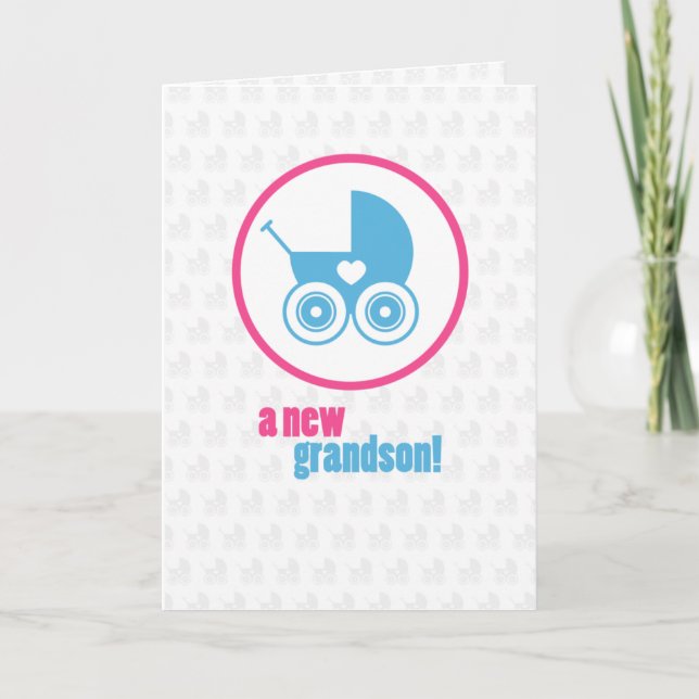 New Baby Grandson Card (Front)