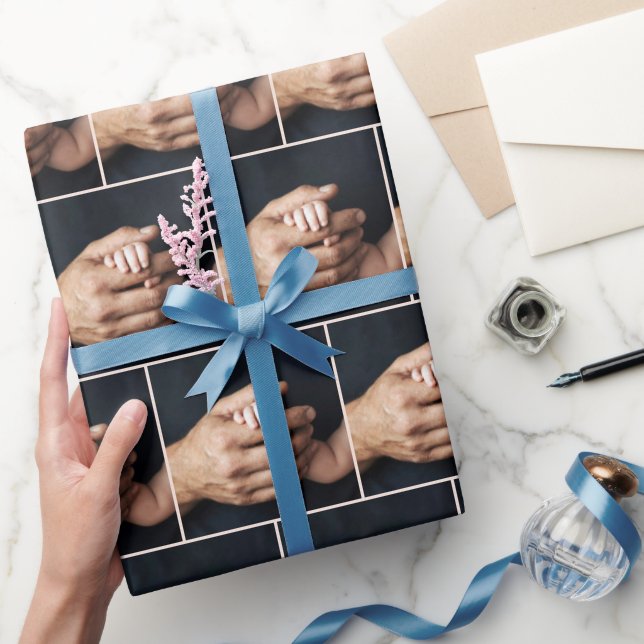 New Baby' Hand In Man's Hand Wrapping Paper (Gifting)
