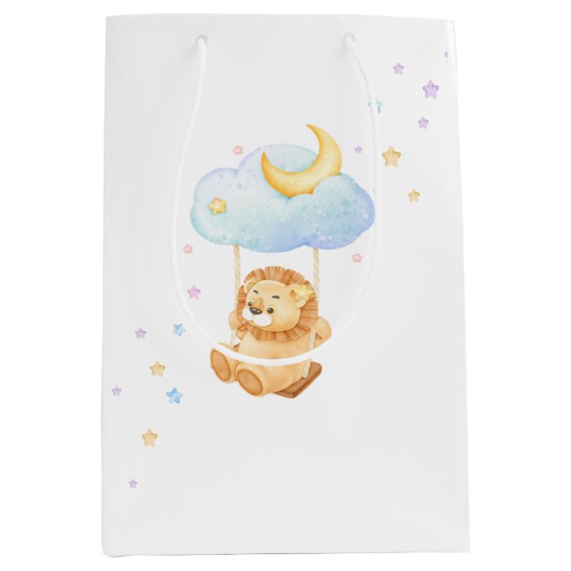 New Baby Lion Gift Bag - Stars Sweet Celestial  (Front)