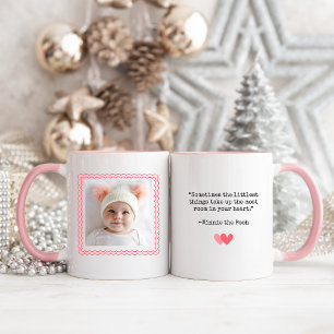 New Baby Modern Photo Mug with Quote   Newborn