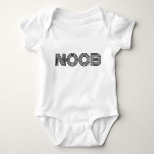 New Baby - NOOB Babies Typography Humour Baby Bodysuit