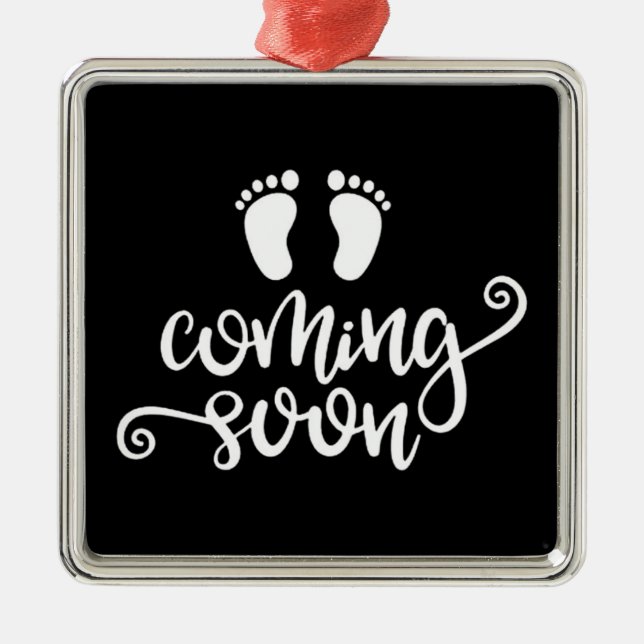 "NEW BABY ON THE WAY" CHRISTMAS ORNAMENT (Front)