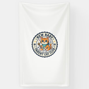 New Baby Parent Cat Cat Mum Gift Idea - New Baby P Banner
