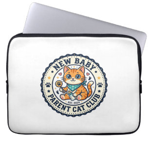 New Baby Parent Cat Cat Mum Gift Idea - New Baby P Laptop Sleeve