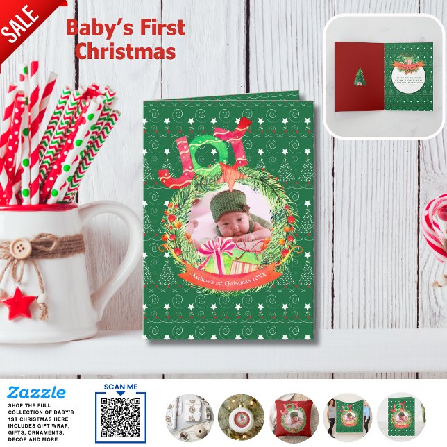 NEW Baby PHOTO Christmas Year in Review Note Card (Creator Uploaded)