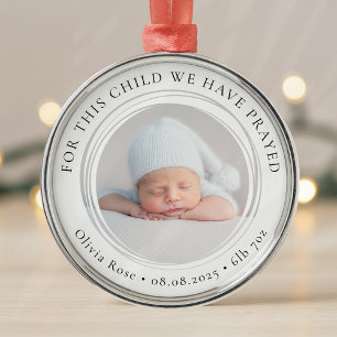 New Baby Photo Keepsake First Christmas Metal Tree Decoration