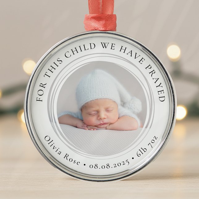 New Baby Photo Keepsake First Christmas Metal Tree Decoration (Creator Uploaded)