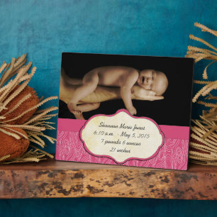 New Baby Photo Plaque