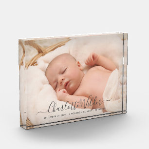 New Baby Photo Script Name Birth Stats Block