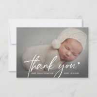 New Baby Photo small thank you Heart Birth