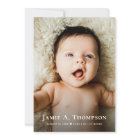 New Baby Photo Thank you Heart Modern Birth