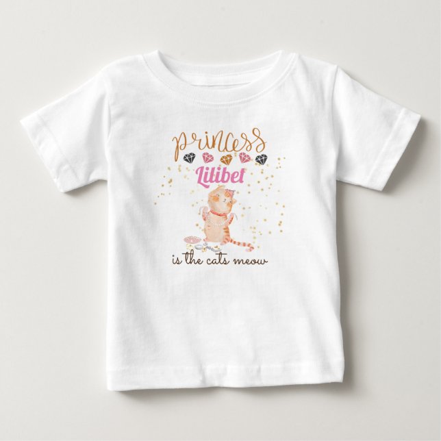 New Baby Princess Lilibet Cute Kitten Named Baby T-Shirt (Front)