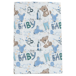 New Baby Teddy Bears Medium Gift Bag
