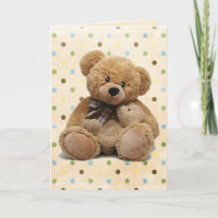 New Baby Teddy Bears On Polka Dots
