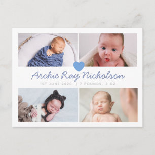 New Baby thank you cards, birth announcement Postcard