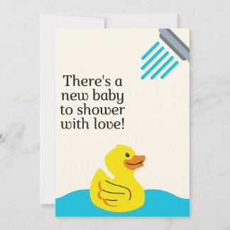 New Baby to Shower with Love - Blue water Invitation