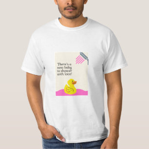 New Baby to Shower with Love - Pink water T-Shirt