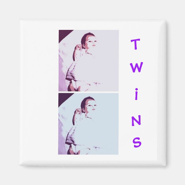 New Baby Twins Magnet (Front)