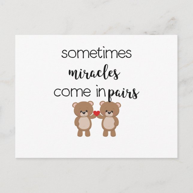 New Baby - Twins Postcard (Front)