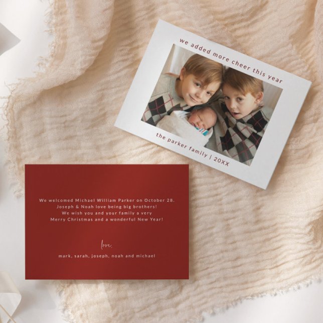 New Baby We Added More Cheer | Christmas Card (Creator Uploaded)