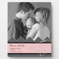 New Baby Zig Zag Chevron Modern Personalised Photo