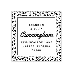 New Beach House Return Address Rubber Stamp