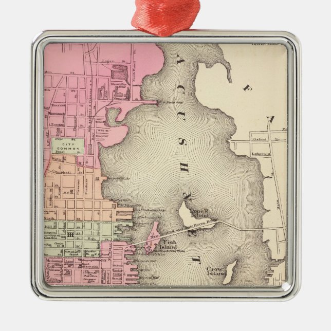 New Bedford 2 Metal Tree Decoration (Front)