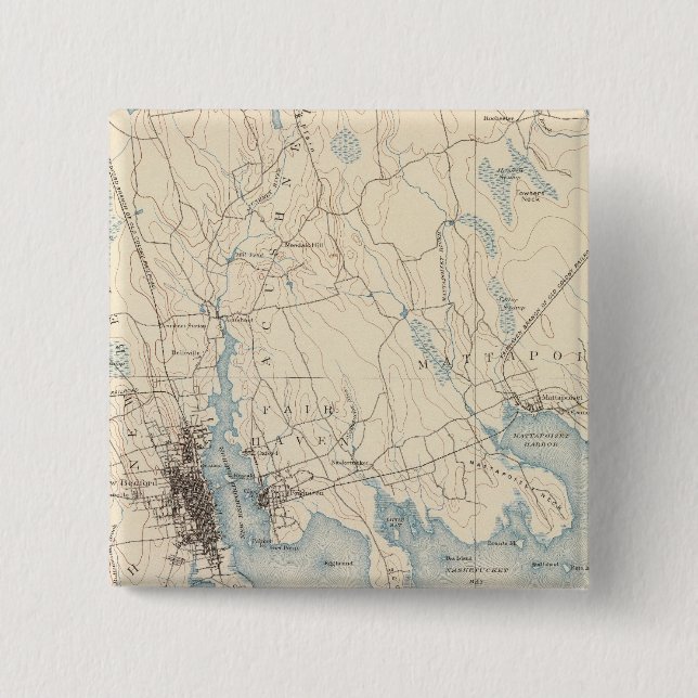 New Bedford, Massachusetts 15 Cm Square Badge (Front)