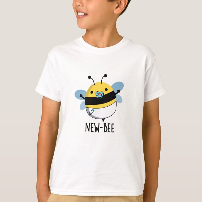 New Bee Funny Insect Bug Pun  T-Shirt (Front)