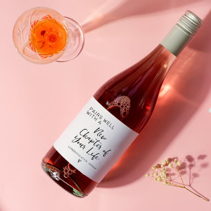 New Beginning Fresh Start Goal Achievement Uplift Wine Label