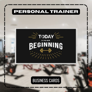 New Beginning Gym Fitness Professional Training Business Card